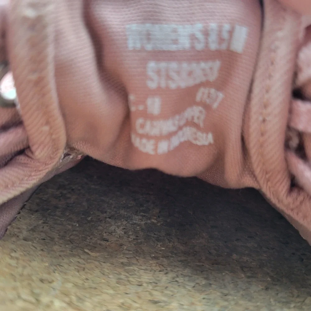 Sperry Boat Shoes Womens Size 8.5 Pink‎ Drift Hale Canvas Low Top Flat